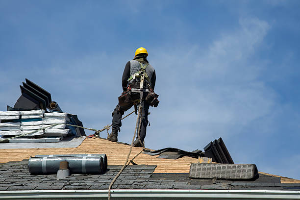 Professional Roof Installation technician working in Plush, OR
